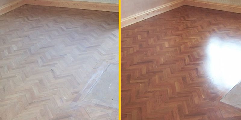 before and after domestic floor sanding